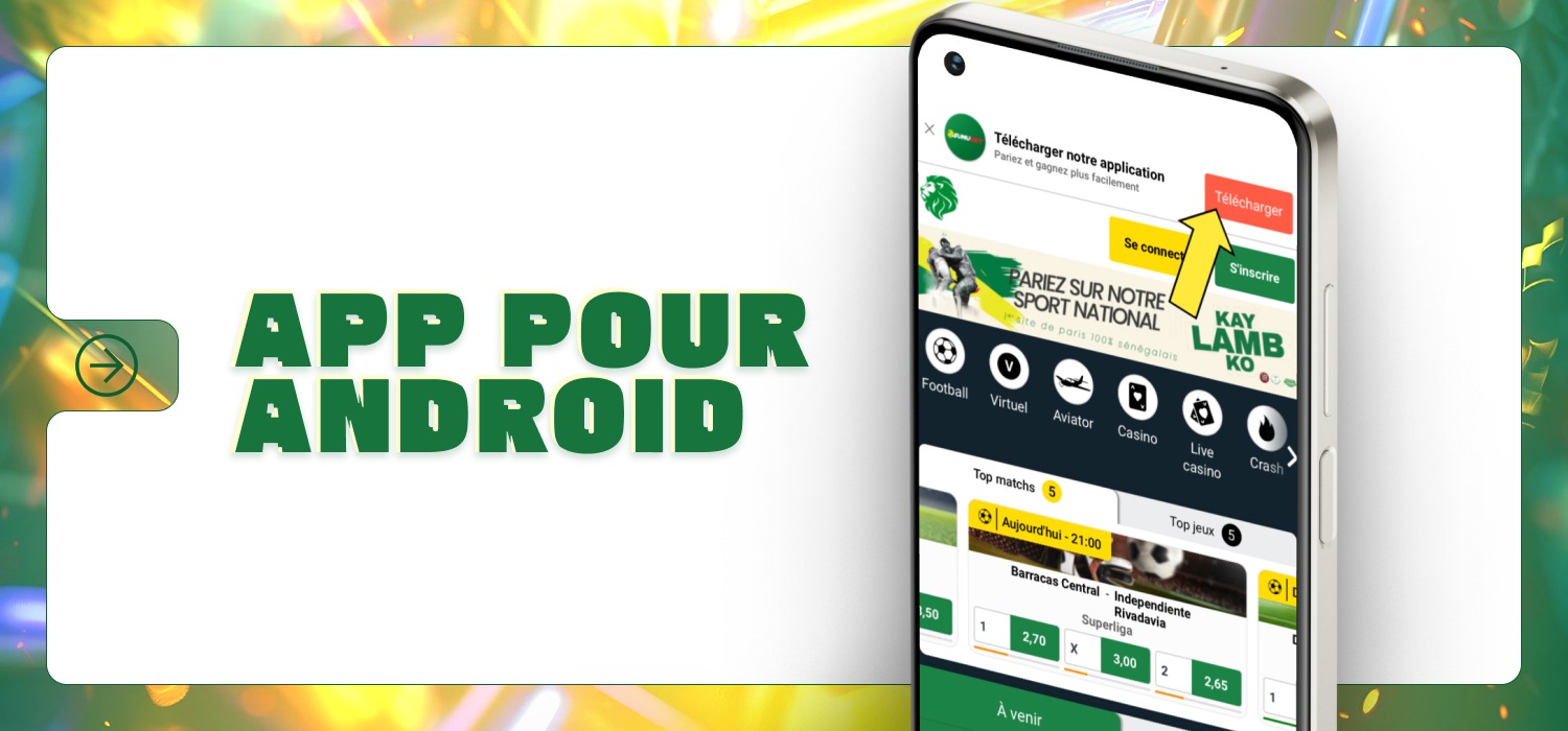 télécharger l'application pour android