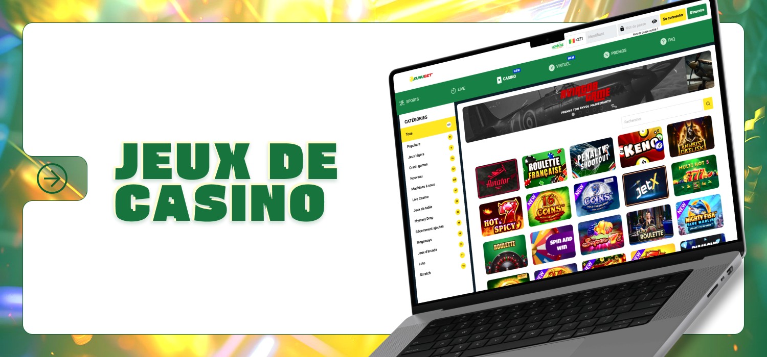 variété des jeux de casino