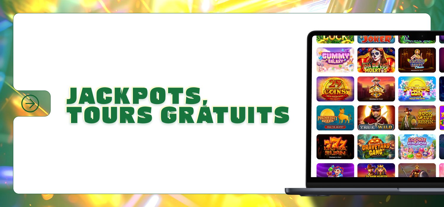 Jackpots et tours gratuits sur la plateforme Sunubet