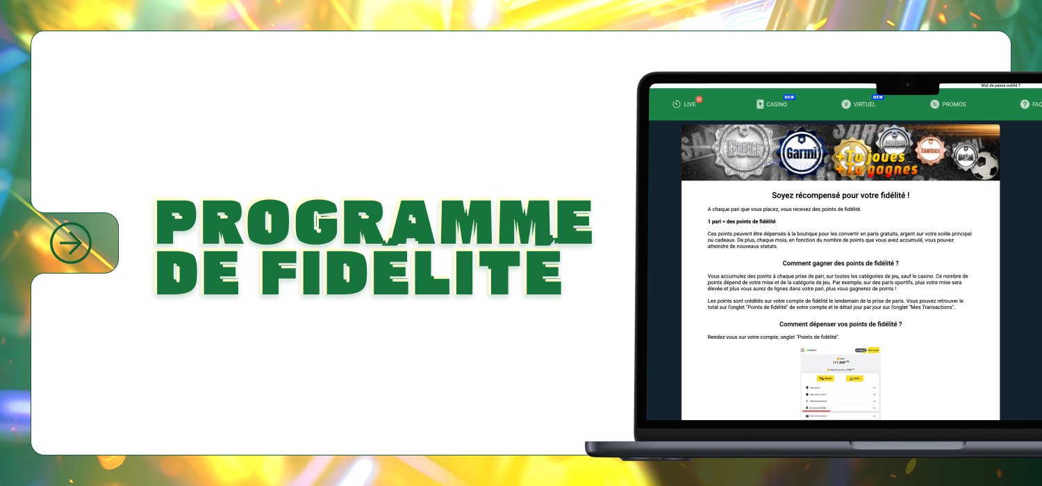 programme de fidélité d'un casino en ligne au Sénégal