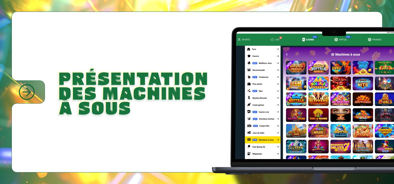 Présentation des machines à sous du casino Sunubet