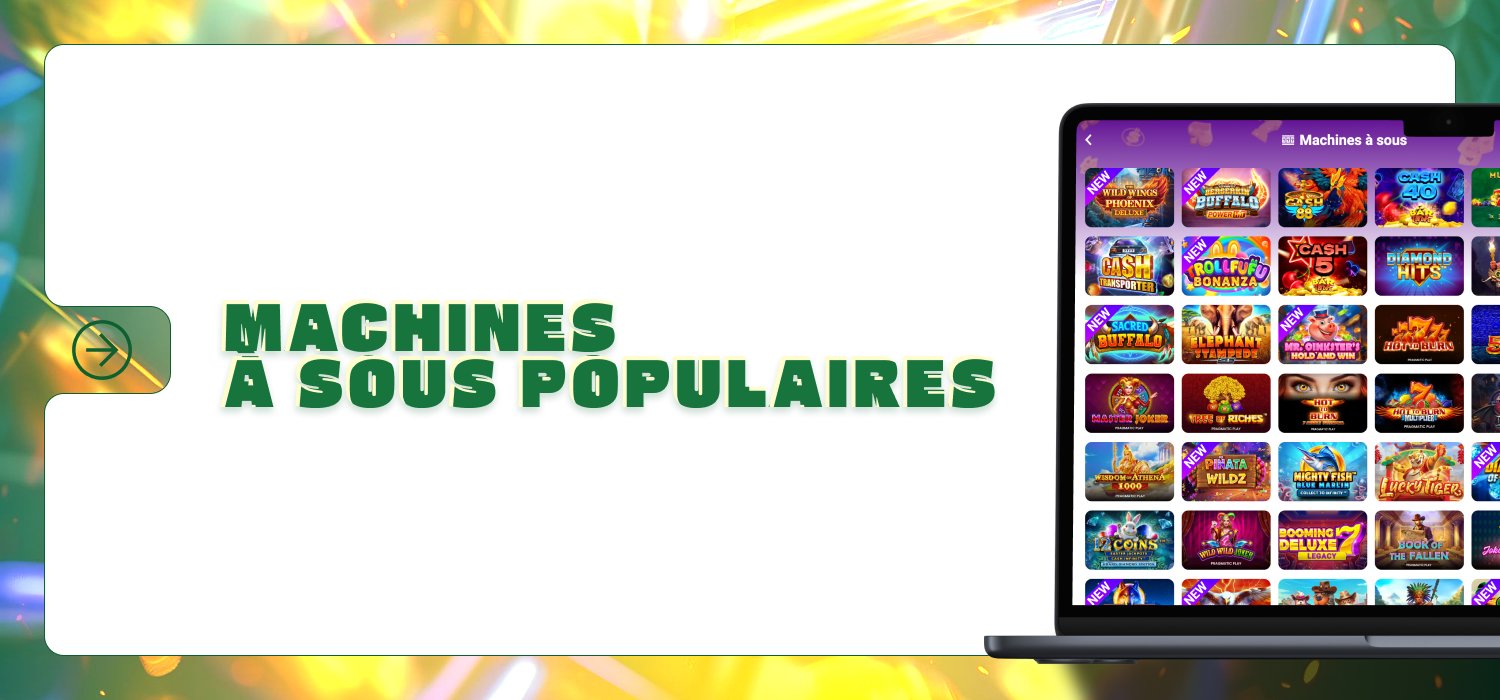 jeux de machines à sous populaires auprès des joueurs de casino