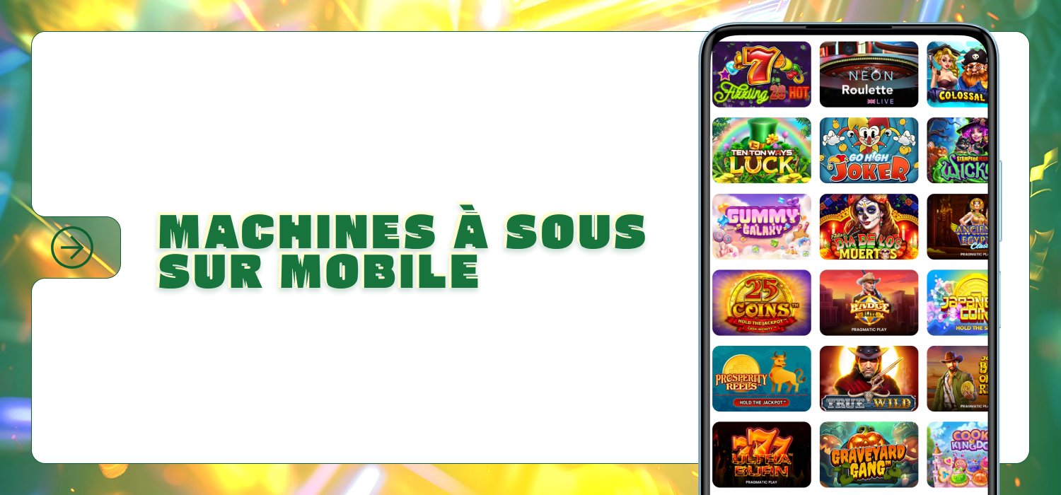jeux de machines à sous via l'application Sunubet