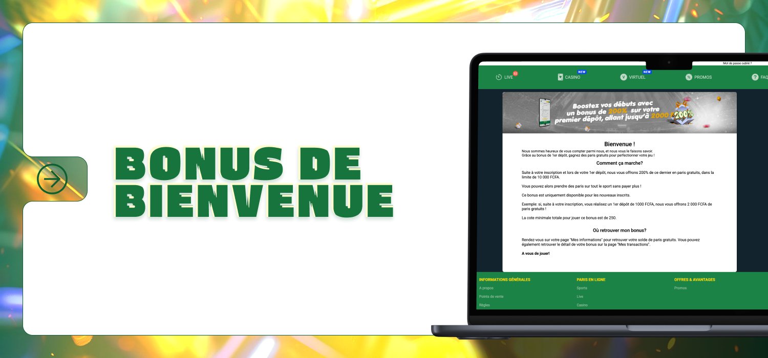 Bonus de bienvenue pour les nouveaux utilisateurs de Sunubet